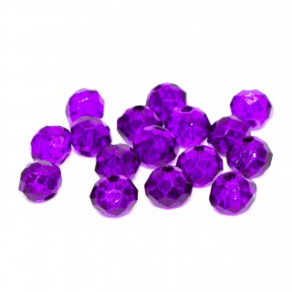 Бусины рондели 6*4мм, фуксия прозрачная